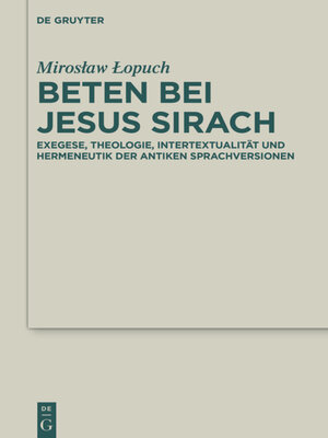cover image of Beten bei Jesus Sirach